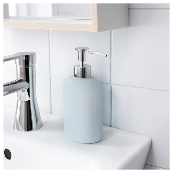 Дозатор для жидкого мыла ЭКОЛЬН, голубой - схема-чертеж с размерами