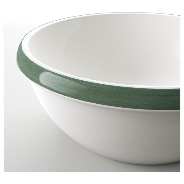Миска сервировочная УТБУД, белый с оттенком, зеленый (32 см) - фото 2