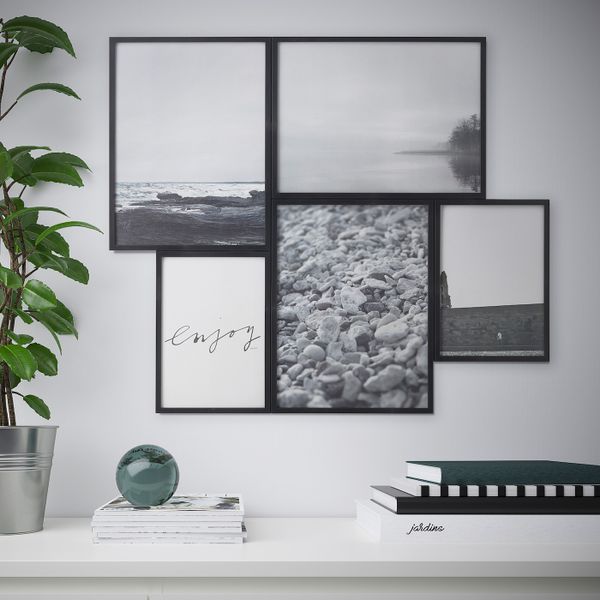 Рама для коллажа на 5 фото, черный IKEA ВАРЕКИЛЬ 003.825.89 - фото 3