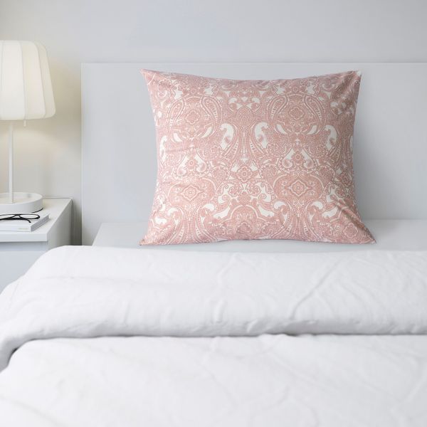 Наволочка, белый, розовый 70x70 см IKEA ЙЭТТЕВАЛЛМО 204.342.57 - схема-чертеж с размерами