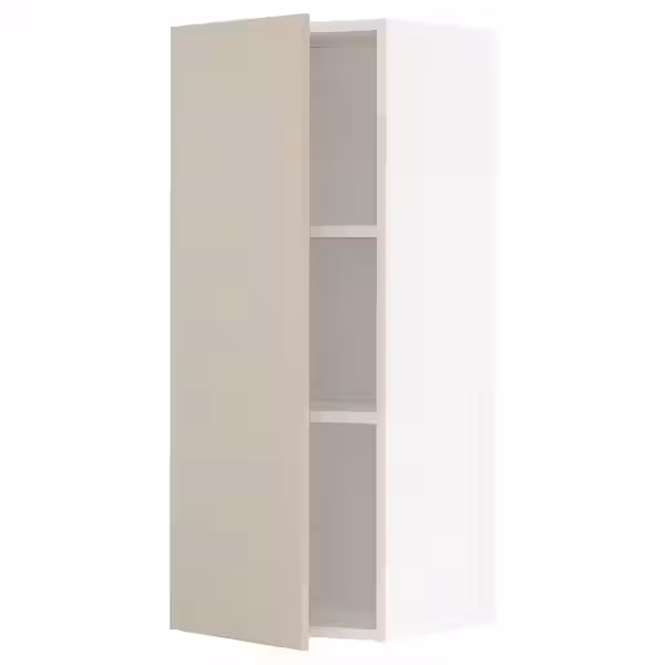 METOD Навесной шкаф с полками - белый/Havstorp бежевый 40x100 см - фото 1