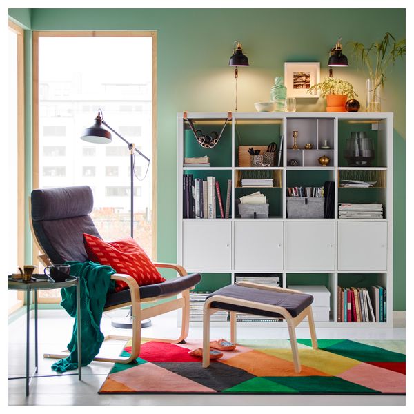 Ковер, короткий ворс ПАНДРУП, разноцветный (133x195 см) - схема-чертеж с размерами