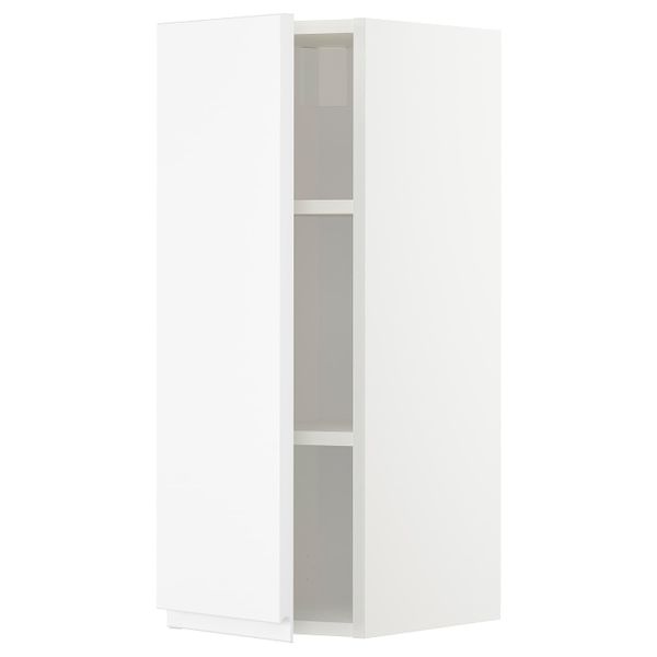 Шкаф навесной с полкой, белый/Воксторп матовый белый 30x80 см IKEA METOD МЕТОД 692.999.60 - схема-чертеж с размерами