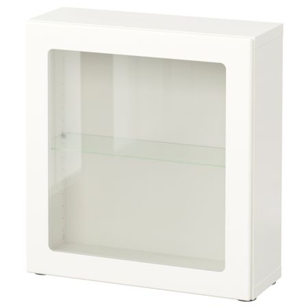 Стеллаж со стеклянной дверью БЕСТО, Льюсвик белый (60x20x64 см)