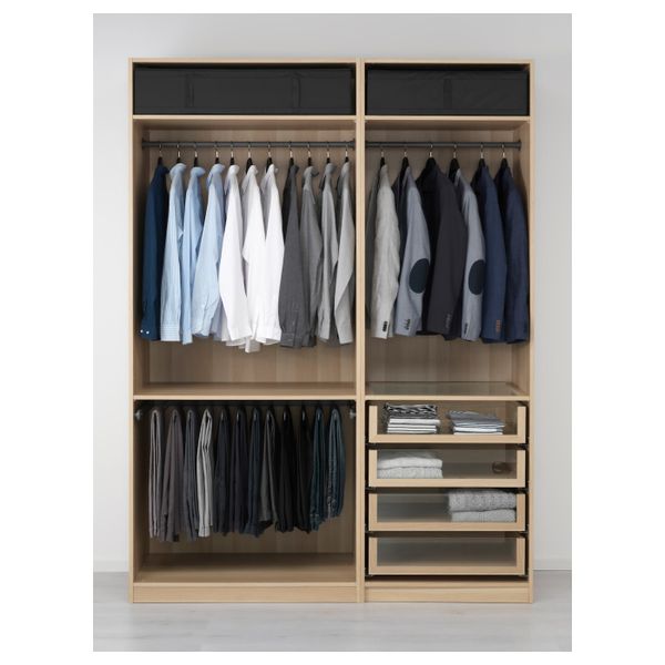 Гардероб, под беленый дуб, 175x58x236 см IKEA ПАКС 791.285.62 - фото 1