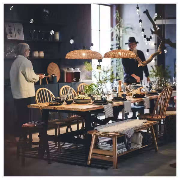 NARRKOLV НАРРКОЛЬВ Подвесной светильник - ротанг 56 см - фото 3