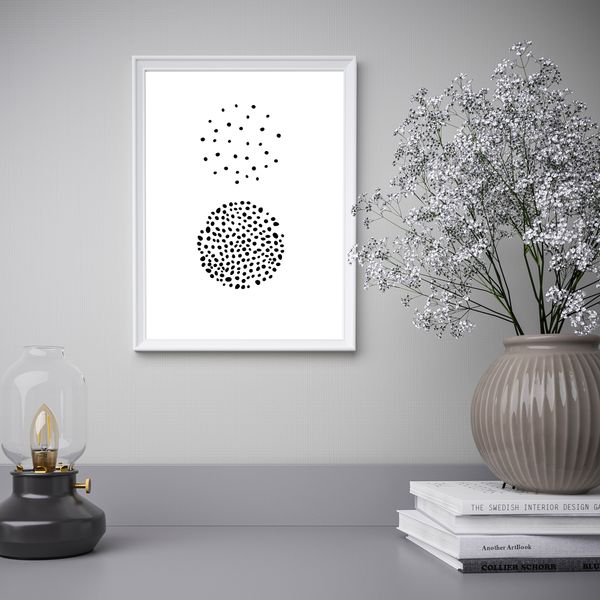 Постер, Точки, 30x40 см IKEA DRÖMBILD ДРЁМБИЛЬД 604.418.59 - схема-чертеж с размерами