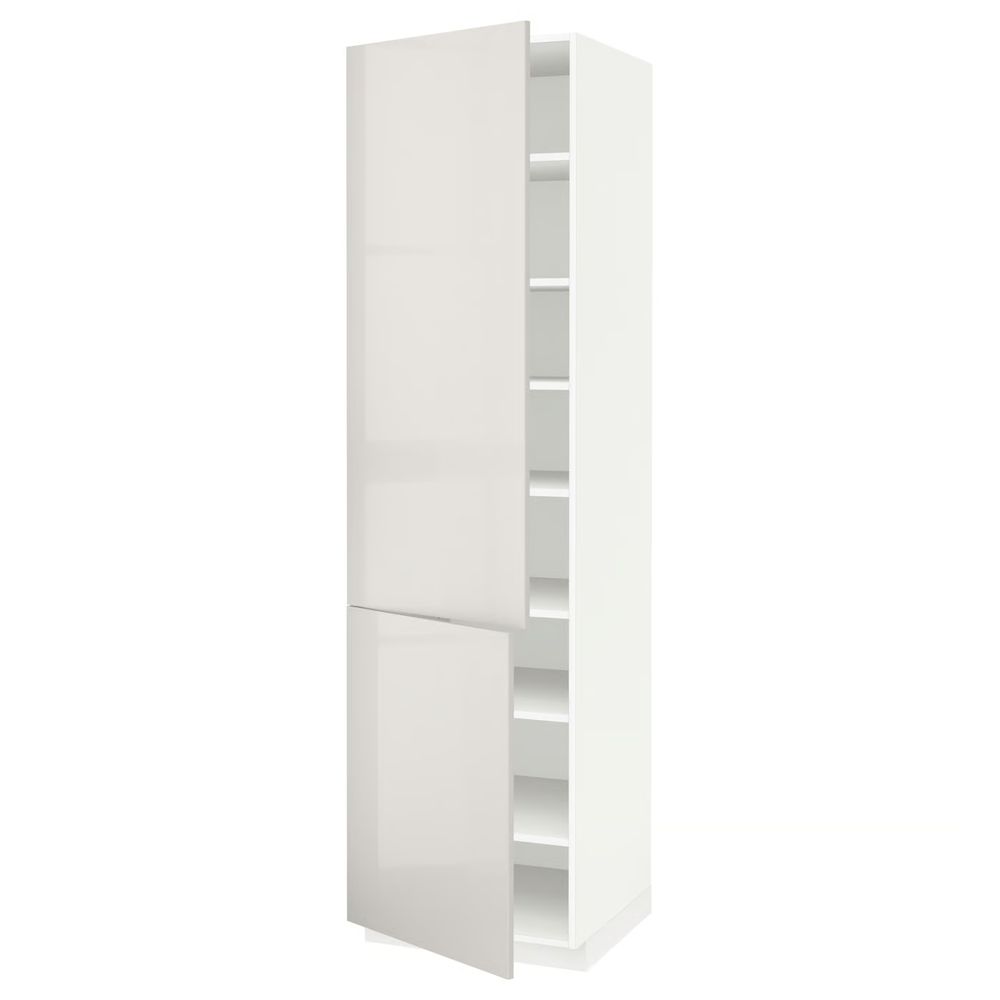 METOD Высокий шкаф с полками/2 дверцы - фото 1