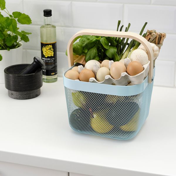 Корзина, 25x26x18 см, бледно-голубой IKEA RISATORP РИСАТОРП 505.200.84 - фото 3