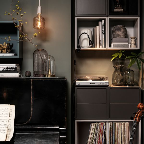 Навесной шкаф с 2 ящиками, темно-серый 35x35x35 см IKEA EKET ЭКЕТ 893.293.86 - фото 9