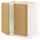 METOD Напольный шкаф для мойки+2 двери - белый/Sinarp дубовый шпон 80x60 см