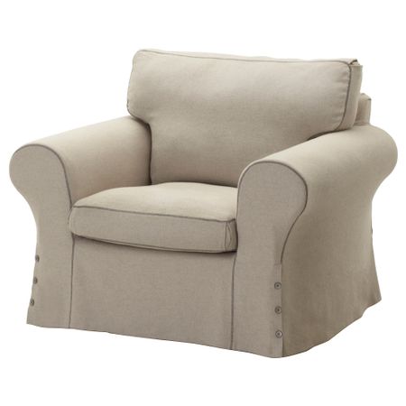 Кресло ЭКТОРП, Рисане неокрашенный бежевый