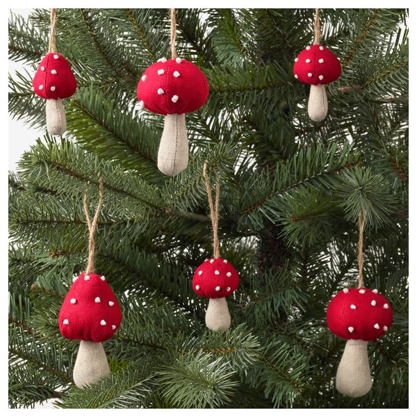 Подвесные украшения, 6 предмета ВИНТЕР 2017, гриб - схема-чертеж с размерами