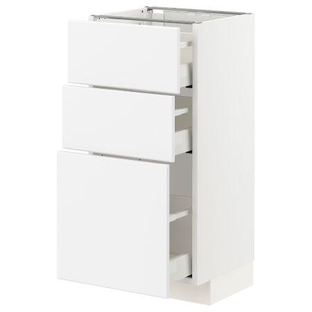 Напольный шкаф с 3 ящиками, 40x37 cm IKEA METOD МЕТОД, MAXIMERA МАКСИМЕРА 793.319.31