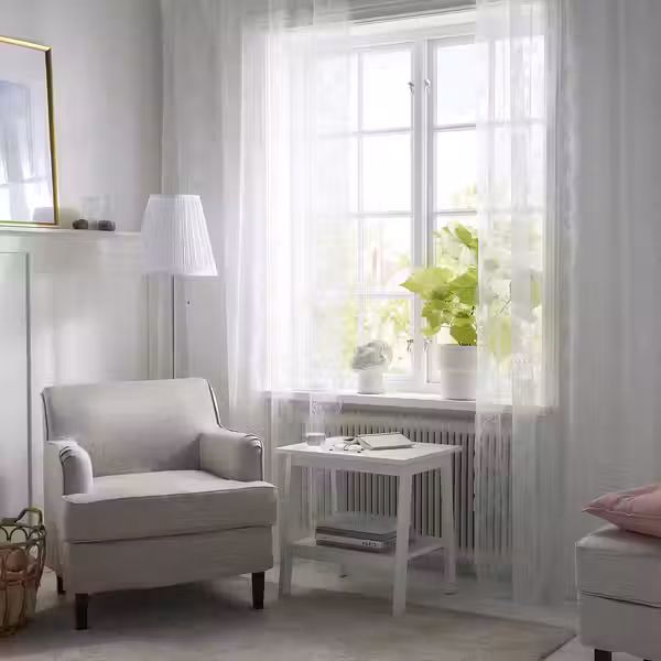 ALVINE SPETS Гардины, 2 шт. - белый с оттенком 145x300 см - фото 2