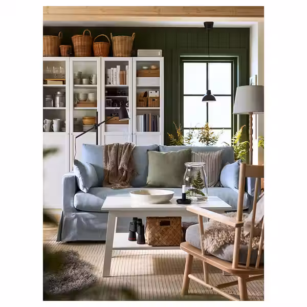 HYLTARP ХИЛЬТАРП 2-местный диван - киланда бледно-голубой - фото 3