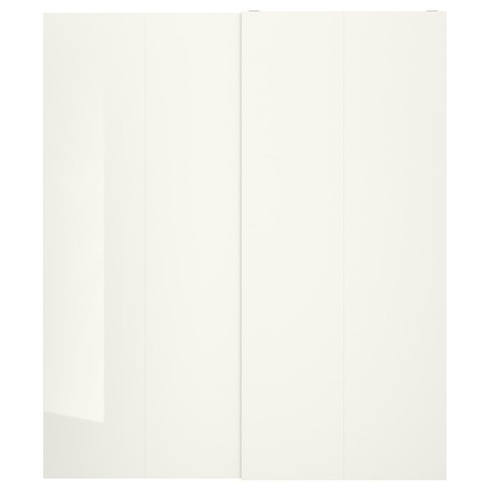Пара раздвижных дверей, глянцевый, белый 200x236 см IKEA HASVIK ХАСВИК 892.407.04 - фото 1