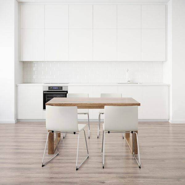 Стол и 4 стула, коричневый/Мьюк белый 140x85 см IKEA MÖRBYLÅNGA МОРБИЛОНГА / BERNHARD БЕРНГАРД 492.460.86 - фото 3