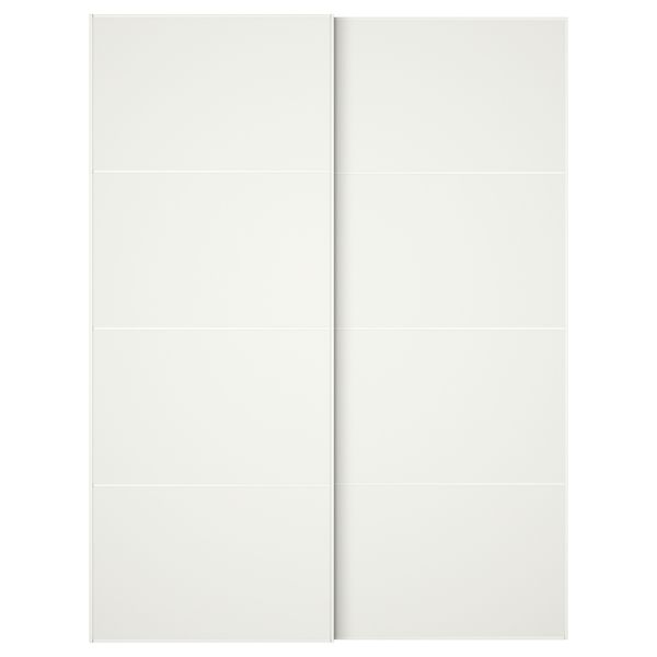 Пара раздвижных дверей МЕХАМН, белый - схема-чертеж с размерами