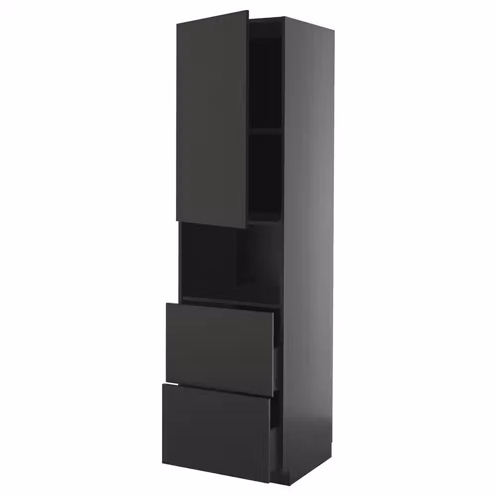 METOD / KNIVSHULT Высокий шкаф д/СВЧ/дверца/2ящика - фото 1