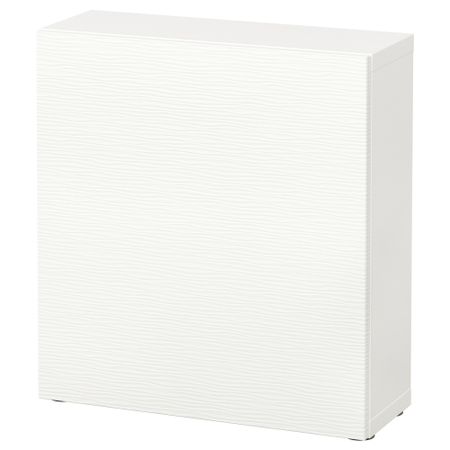 Стеллаж с дверью, белый, Laxviken белый, 60x22x64 см IKEA BESTÅ БЕСТО 890.466.41