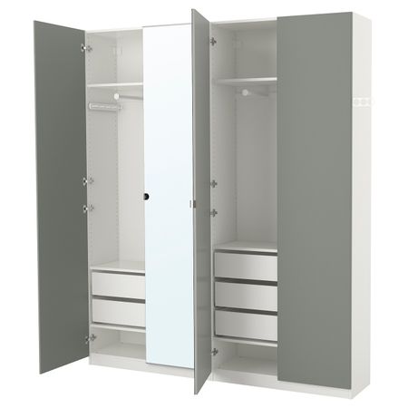 Гардероб, белый, Реинсволл Викедаль, 200x38x236 см IKEA ПАКС 392.191.49