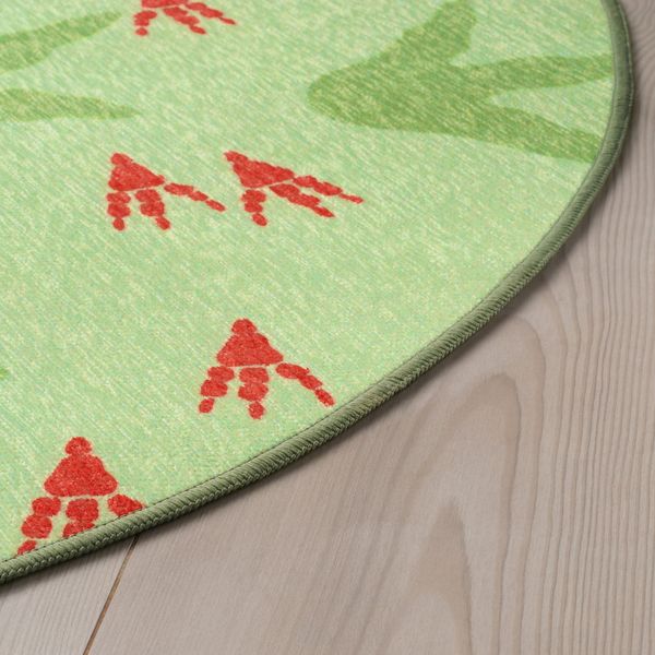 Ковер безворсовый, следы динозавров/зеленый 100 см IKEA JÄTTELIK ЙЭТТЕЛИК 404.641.73 - фото 3