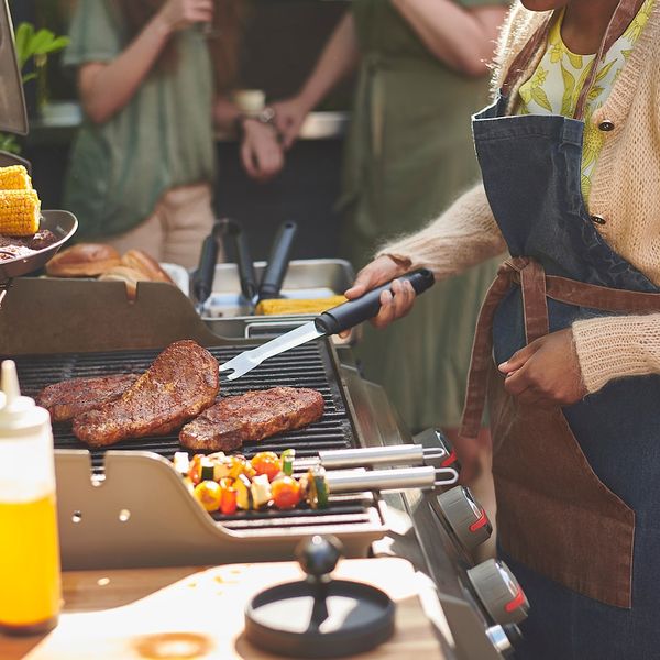 Фартук, синий, коричневый IKEA ГРИЛЛЬТИДЕР 704.638.22 - фото 3