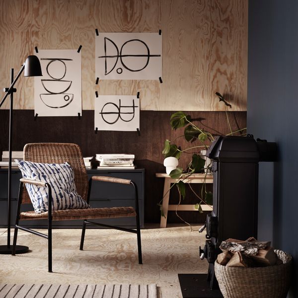 Чехол на подушку, белый, синий 50x50 см IKEA STRIMSPORRE СТРИМСПОРРЕ 704.326.56 - фото 5