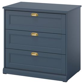 FÅGELFJÄLLET Комод с 3 ящиками - серо-синий темный 82x51x78 см