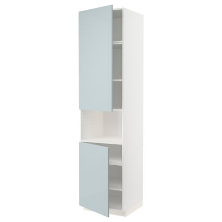 Высокий шкаф для СВЧ, 2 дверцы, полки, 60x60x240 cm IKEA METOD МЕТОД 994.789.79