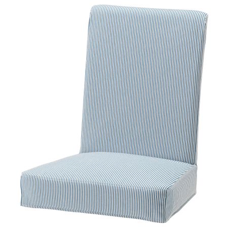 Чехол на стул ХЕНРИКСДАЛЬ, Ремваллен синий/белый