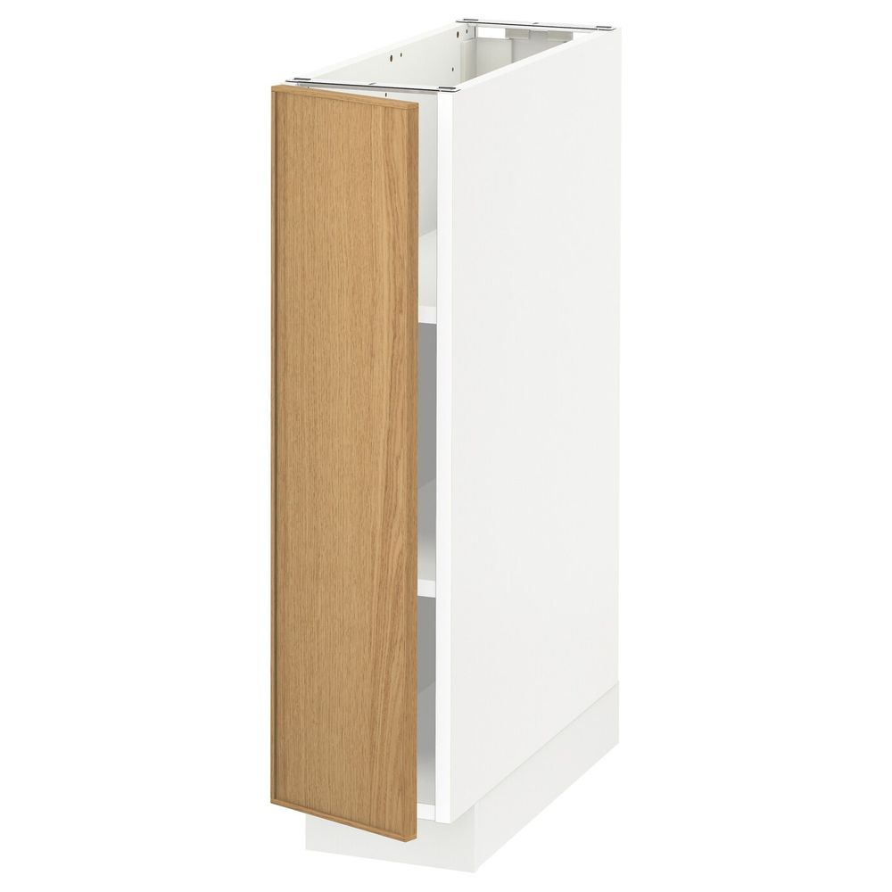 Напольный шкаф с полками, белый/Экестад дуб 20x60 см IKEA METOD МЕТОД 192.255.80 - схема-чертеж с размерами