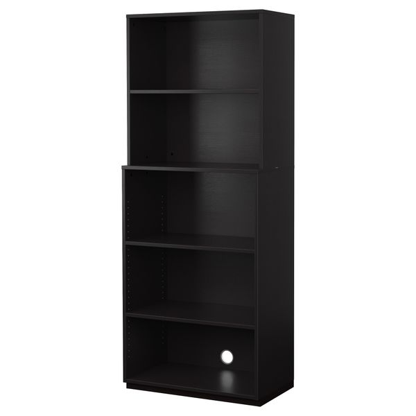 Открытая комбинация для хранения ГАЛАНТ, черно-коричневый черно-коричневый (80x200 см) - схема-чертеж с размерами