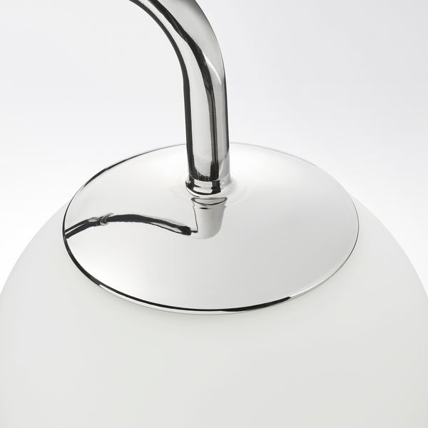 Бра с поворотным штативом, хромированный, молочный стекло IKEA SIMRISHAMN СИМРИСХАМН 004.390.91 - схема-чертеж с размерами