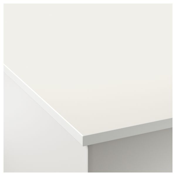 Столешница, двусторонняя ГОТШЭР, белый, черный с белой окантовкой - фото 7