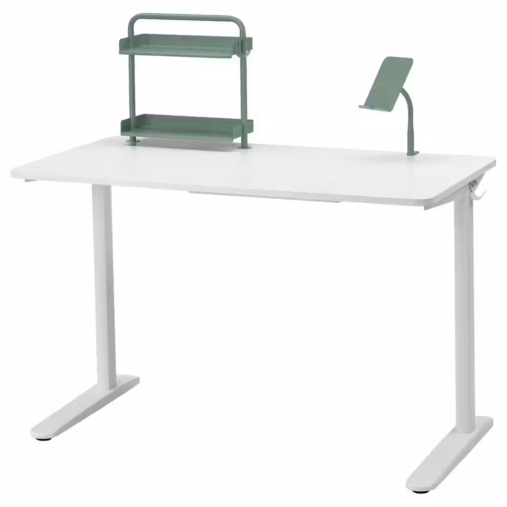 RELATERA Письменный стол, комбинация - белый/светлый серо-зеленый 117x60 см - фото 1