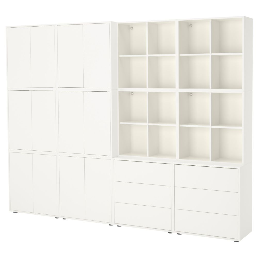 Комбинация шкафов с ножками ЭКЕТ, белый (280x35x212 см) - фото 1