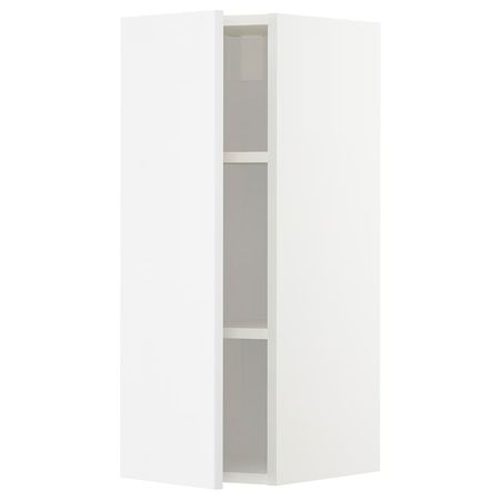 METOD Навесной шкаф с полками - белый/Ringhult белый 30x80 см