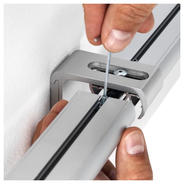 Гардинная шина, тройная КВАРТАЛ, цвет алюминия (140 см) - схема-чертеж с размерами