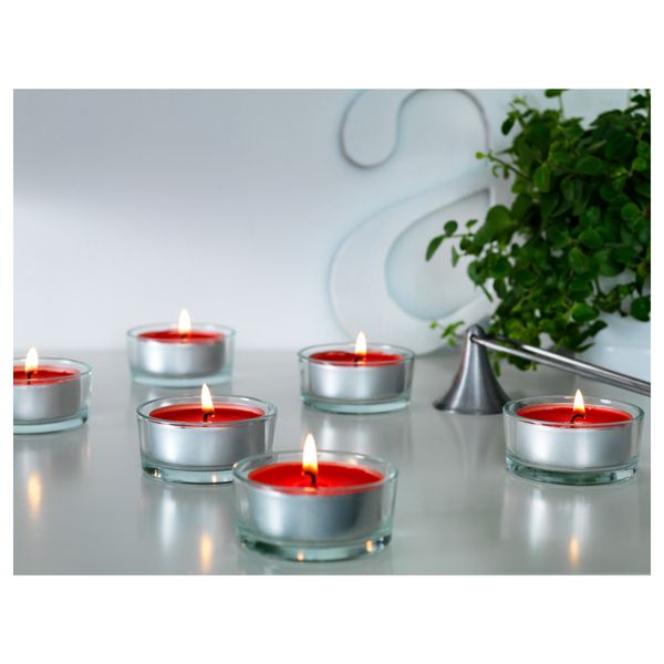 Аромат свеча в металической подставке СИНЛИГ, Сладкие ягоды красный, красный - фото 3