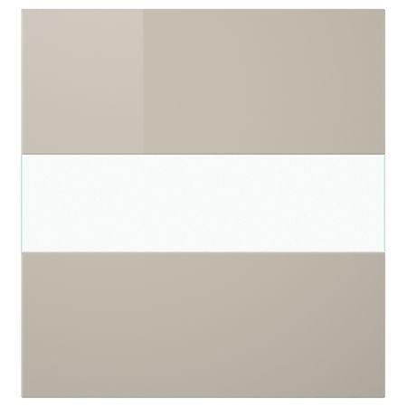 Стеклянная дверь СЕЛЬСВИКЕН, глянцевый, бежевый (60x64 см)