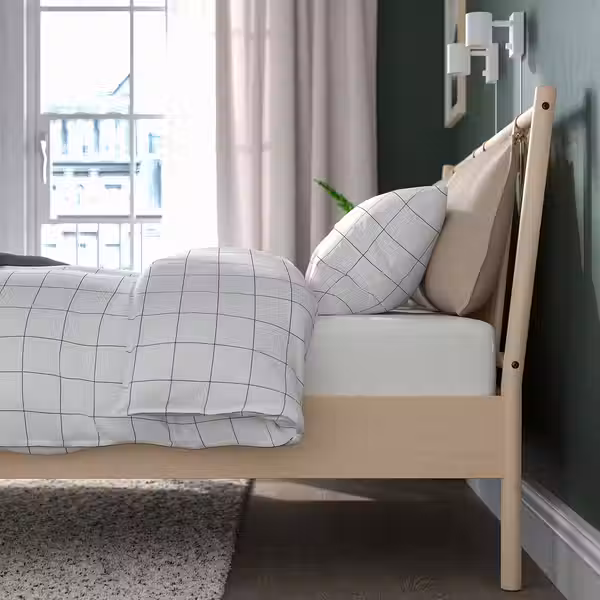 BJÖRKSNÄS Каркас кровати - береза/березовый шпон/Leirsund 140x200 см - фото 3