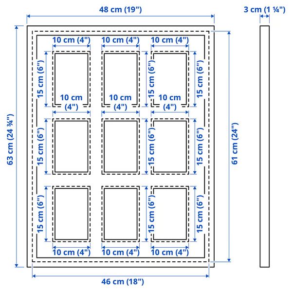 IKEA, дополнительный ракурс - схема-чертеж с размерами