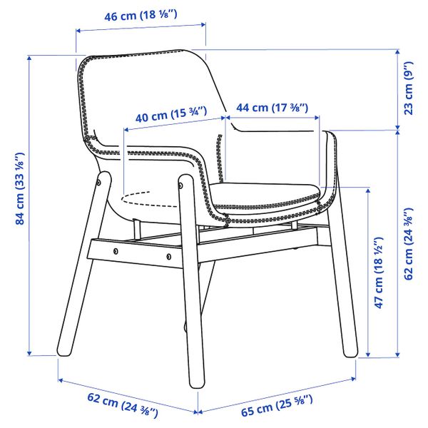 IKEA, дополнительный ракурс - схема-чертеж с размерами