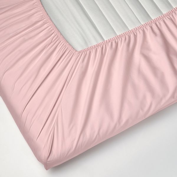 Натяжная простыня для тонкого матраса, светло-розовый, 120x200 см IKEA ULLVIDE УЛЛЬВИДЕ 205.653.14 - фото 5