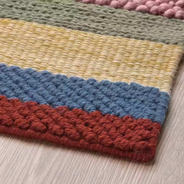 BRÖNDEN Ковер, короткий ворс - ручная работа разноцветный/красный 133x195 см - фото 4