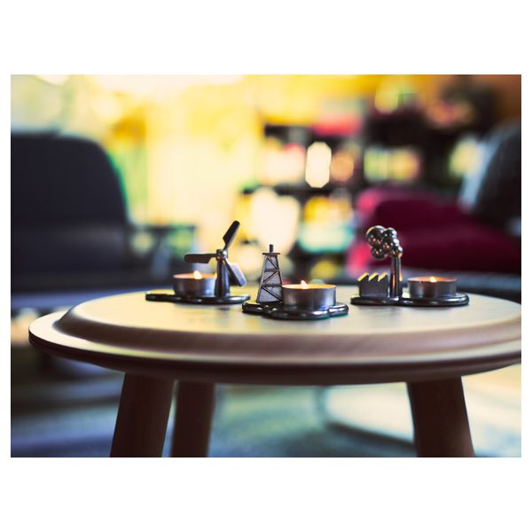 Подсвечник для греющей свечи,3 шт ИКЕА ПС 2017, алюминий - схема-чертеж с размерами