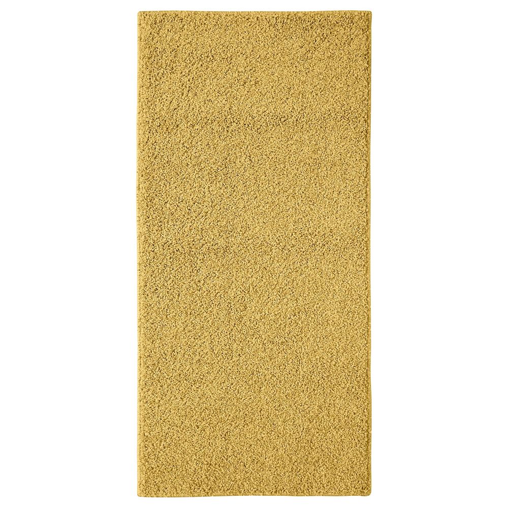 Ковер, длинный ворс, желто-коричневый, 57x120 см IKEA АЛЛЕРСЛЕВ 704.299.65 - фото 1