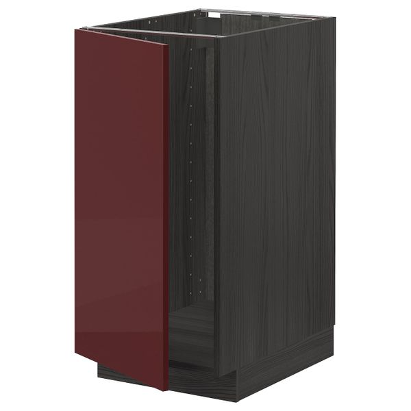 Напольный шкаф для мойки, мусорных конт, черный Калларп/глянцевый темный красно-коричневый 40x60 см IKEA МЕТОД 493.277.18 - схема-чертеж с размерами